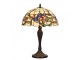 Béžová stolní lampa Tiffany s květy Flowiq - Ø 35*53 cm E27/max 1*60W