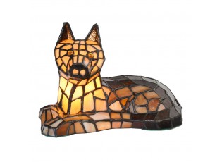 Stolní lampa Tiffany pes - 25*13*17 cm E14/max 1*25W