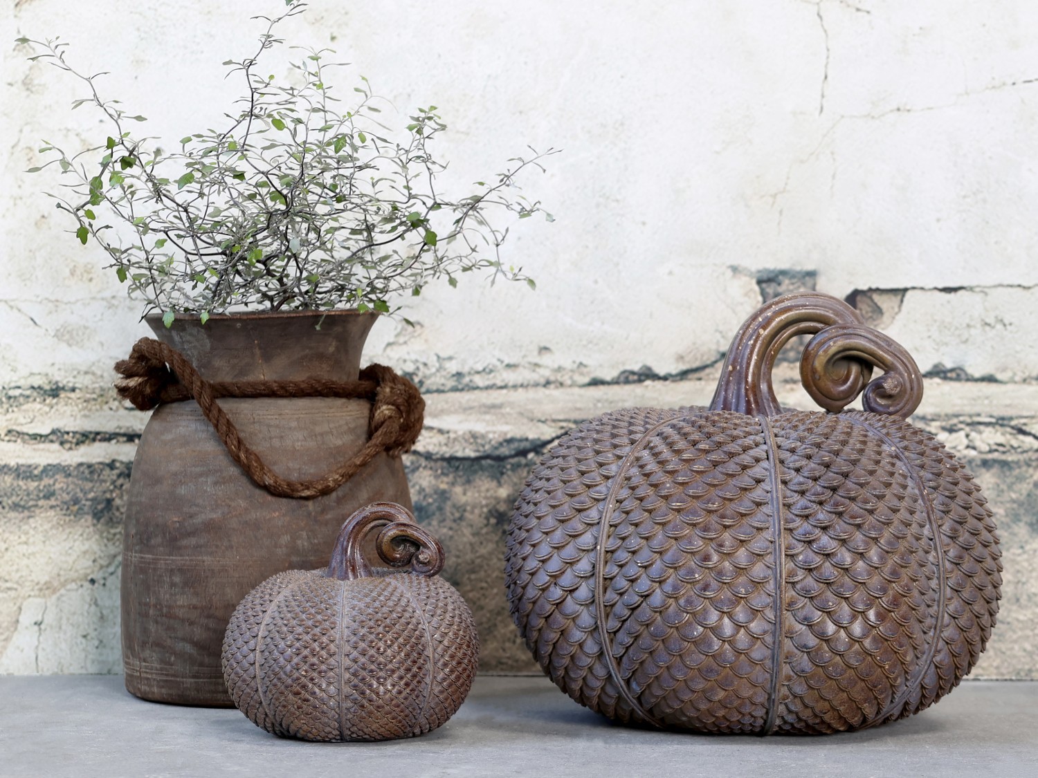 Mocca antik dekorace dýně Pumpkin antique - Ø 29*25 cm