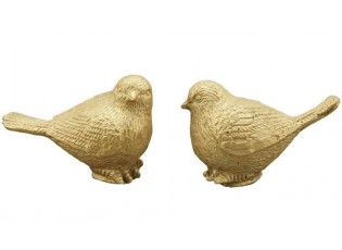 2ks bronzová antik dekorace socha ptáčka  - 9*5*7 cm