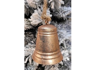 Měděný antik plechový zvonek s patinou  - Ø 7*8cm