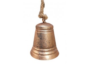Měděný antik plechový zvonek s patinou  - Ø 7*8cm