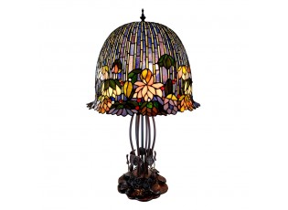 Stolní lampa Tiffany s květy Liane Flowers - 45*45*75 cm E27/max 3x60W