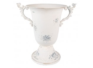 Béžová dekorační plechová váza Fun Antique - 42*28*30 cm