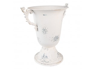 Béžová dekorační plechová váza Fun Antique - 42*28*30 cm