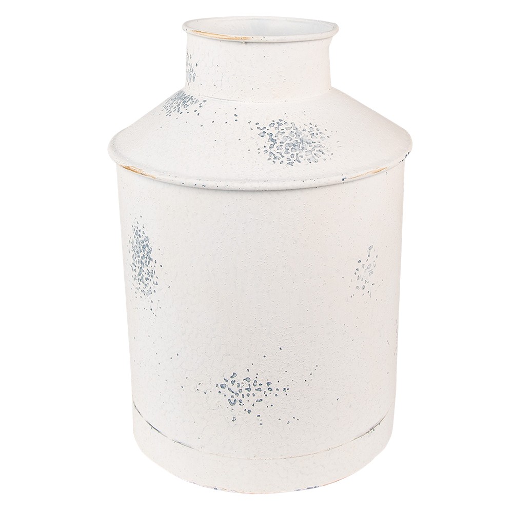 Béžová dekorativní plechová váza Fun Antique - Ø19*28 cm Clayre & Eef