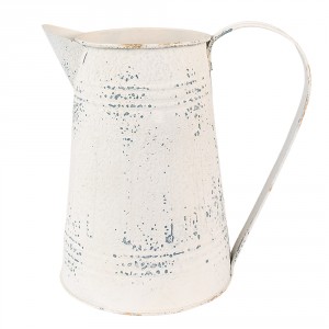 Béžový antik dekorační plechový džbán Fun Antique - 22*14*21 cm