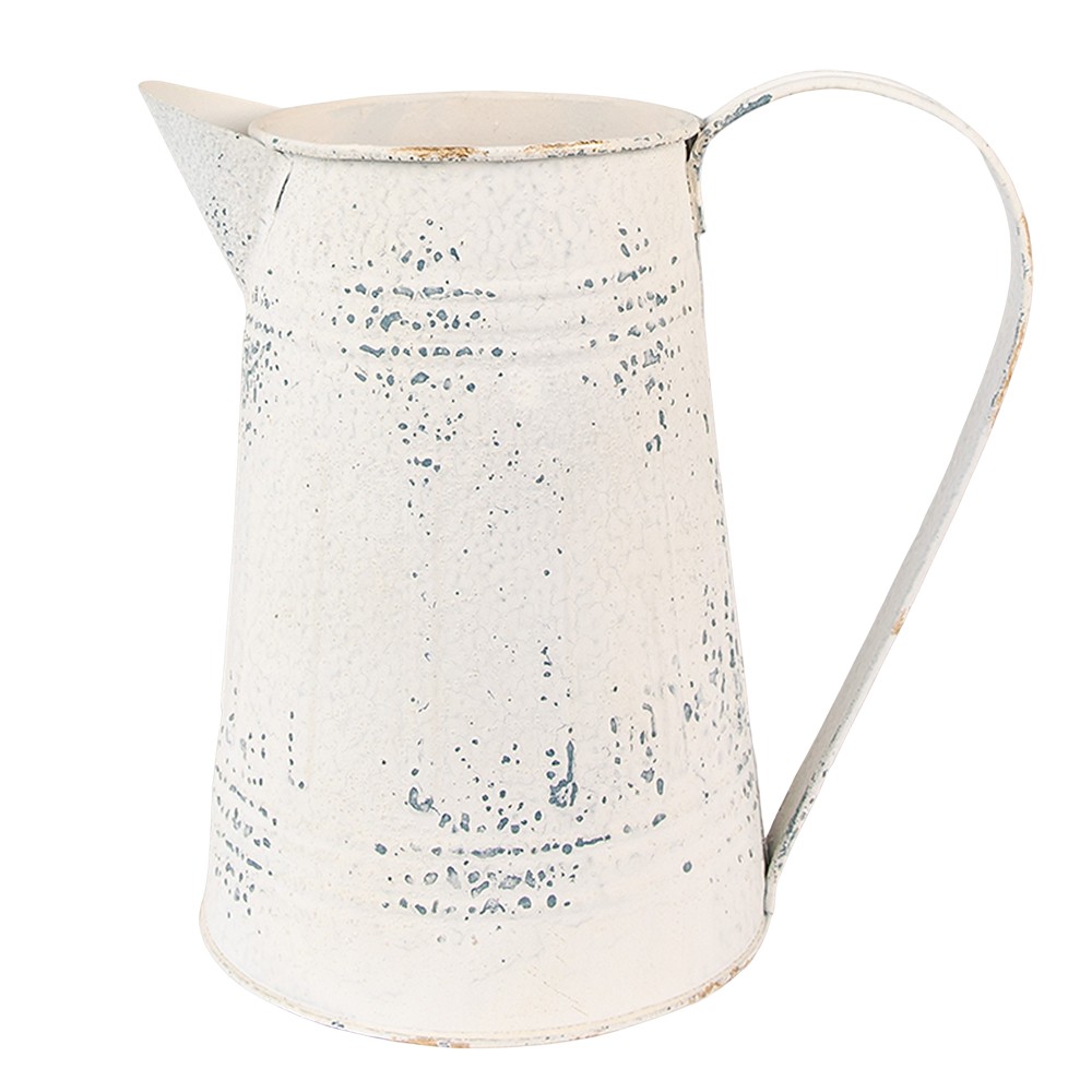 Béžový antik dekorační plechový džbán Fun Antique - 22*14*21 cm