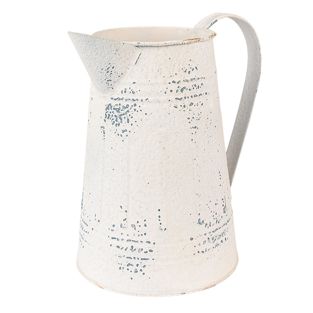 Béžový antik dekorační plechový džbán Fun Antique - 22*14*21 cm