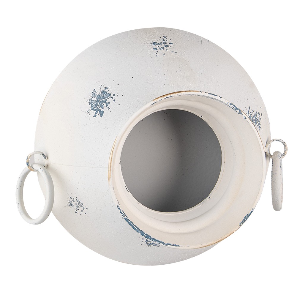 Béžový nástěnný plechový květináč Fun Antique - 31*13*28 cm