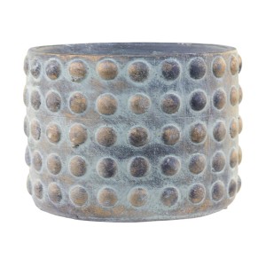 Opálovo-zlatý cementový obal na květináč Noyon - Ø 16,5*12,5cm