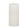 Krémová svíčka s glitry Rustic Candle  - Ø 5 *11cm / 27h Barva: krémová s glitryMateriál: Parafín