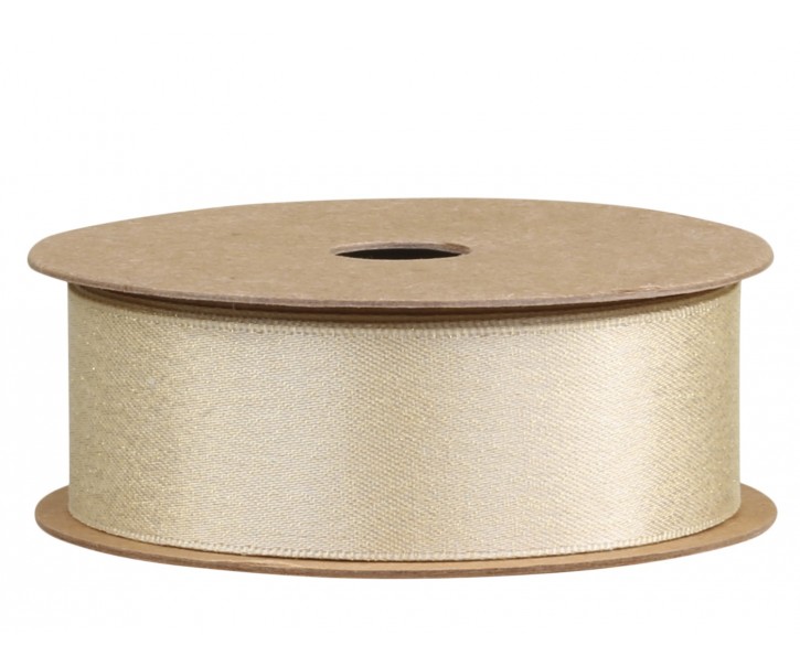 Champagne dekorativní látková stuha Glitter - 5 m