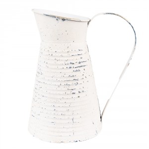 Béžový dekorační plechový džbán Fun Antique - 20*15*24 cm