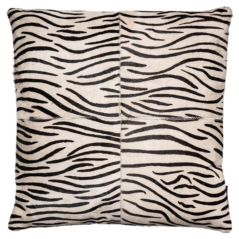 Kožený polštář s výplní Zebra (bos taurus taurus) - 45*45*15cm