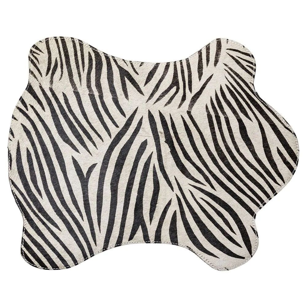 Kožené prostírání Zebra (bos taurus taurus) - 38.5*48.5*0.5cm