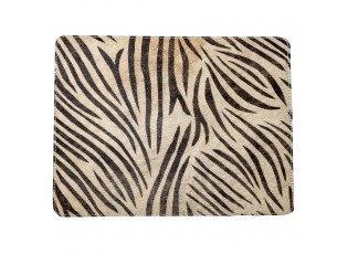 Kožené obdélníkové prostírání Zebra (bos taurus taurus) - 30*40*0.5cm