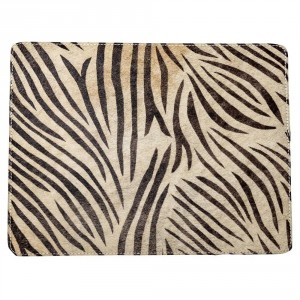 Kožené obdélníkové prostírání Zebra (bos taurus taurus) - 30*40*0.5cm