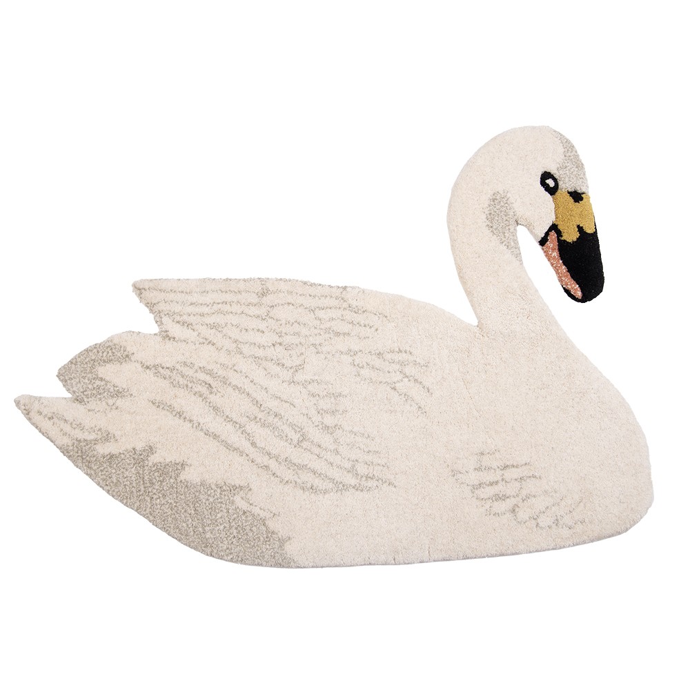 Vlněný kusový koberec labuť Swan - 60*90*2 cm Clayre & Eef