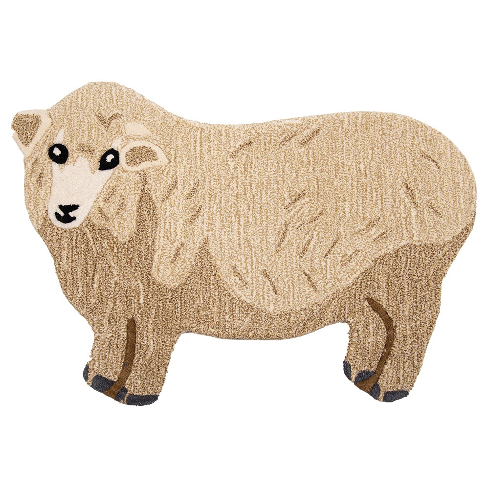 Vlněný kusový koberec ovce Sheep - 60*90*2 cm Clayre & Eef