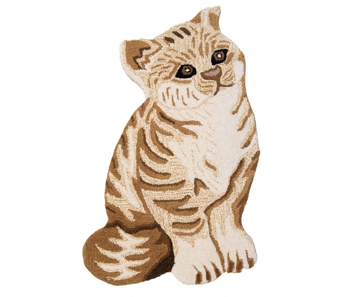 Vlněný kusový koberec ve tvaru kočičky Cat - 60*90*2 cm