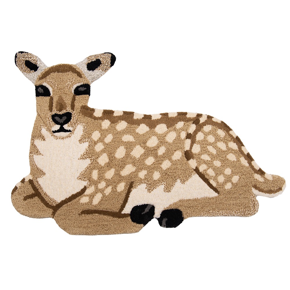 Vlněný kusový koberec koloušek Deer - 60*90*2 cm Clayre & Eef