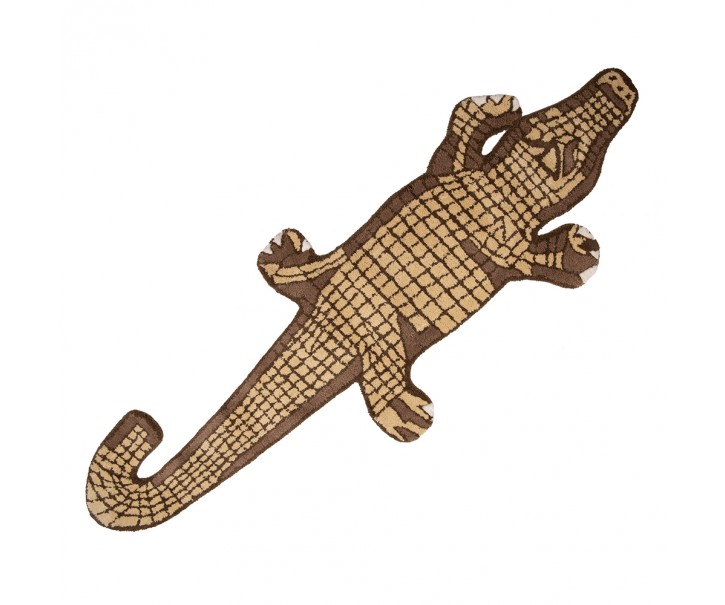Vlněný kusový koberec Krokodýl Crocodile - 152*54*2 cm Clayre & Eef