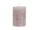 Taupe široká svíčka Rustic pillar - Ø 7*10cm