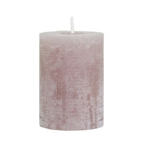 Taupe široká svíčka Rustic pillar - Ø 7*10cm