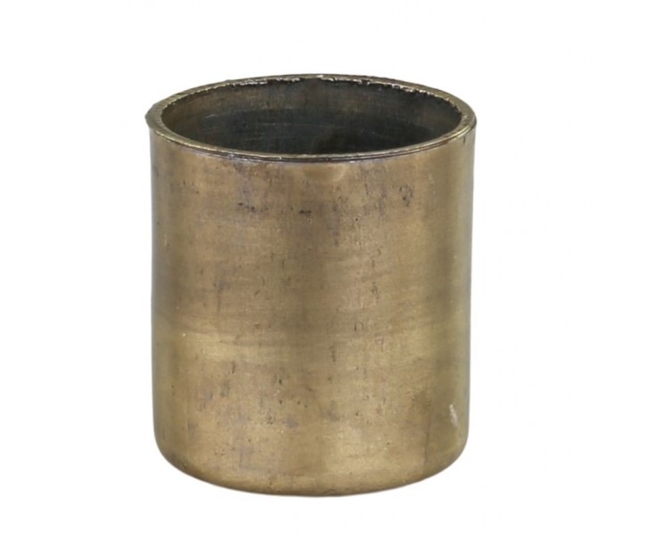 Bronzový antik svícen na úzkou svíčku s magnetem Mao - Ø 2*2,5cm