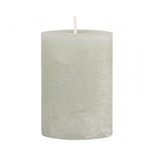 Zelená široká svíčka Rustic pillar verte - Ø 7*10cm/ 40h