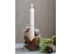 Bílá antik adventní svíčka s čísly Advent Candle - Ø 3*29cm / 20h