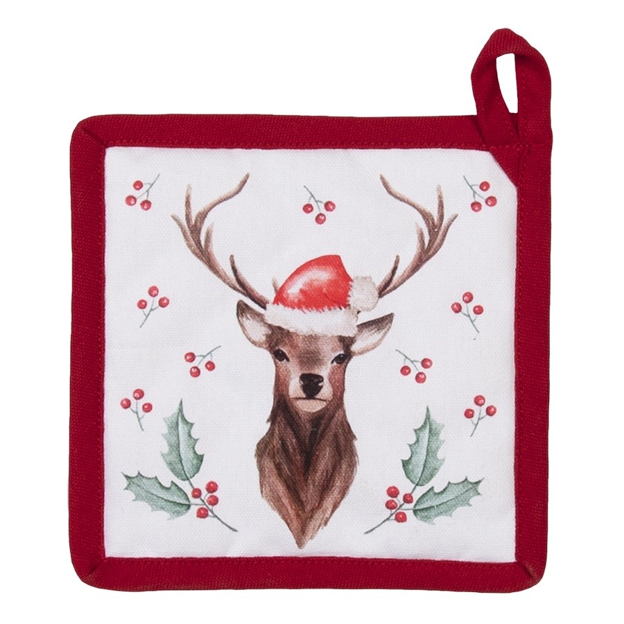 Chňapka - podložka Holly Christmas - 16*16 cm