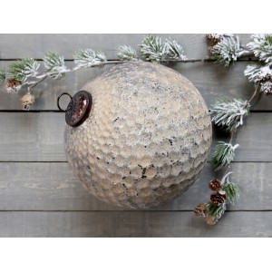 Veliká ozdoba s patinou skleněná koule Bauble antique - Ø 21cm