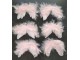 Set 6ks růžová andělská křídla z peříček - 10*10 cm