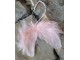 Set 6ks růžová andělská křídla z peříček - 10*10 cm