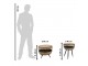 Sada 2ks kovový odkládací stolek s výpletem a úložným prostorem Gio - Ø 50*40 / Ø 40*49 cm