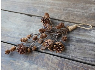 Vánoční závěsná větvička se šiškami Fleur Branch - 46cm
