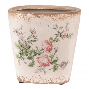 Keramický obal na květináč s růžemi Rossia S - 13*13*12 cm