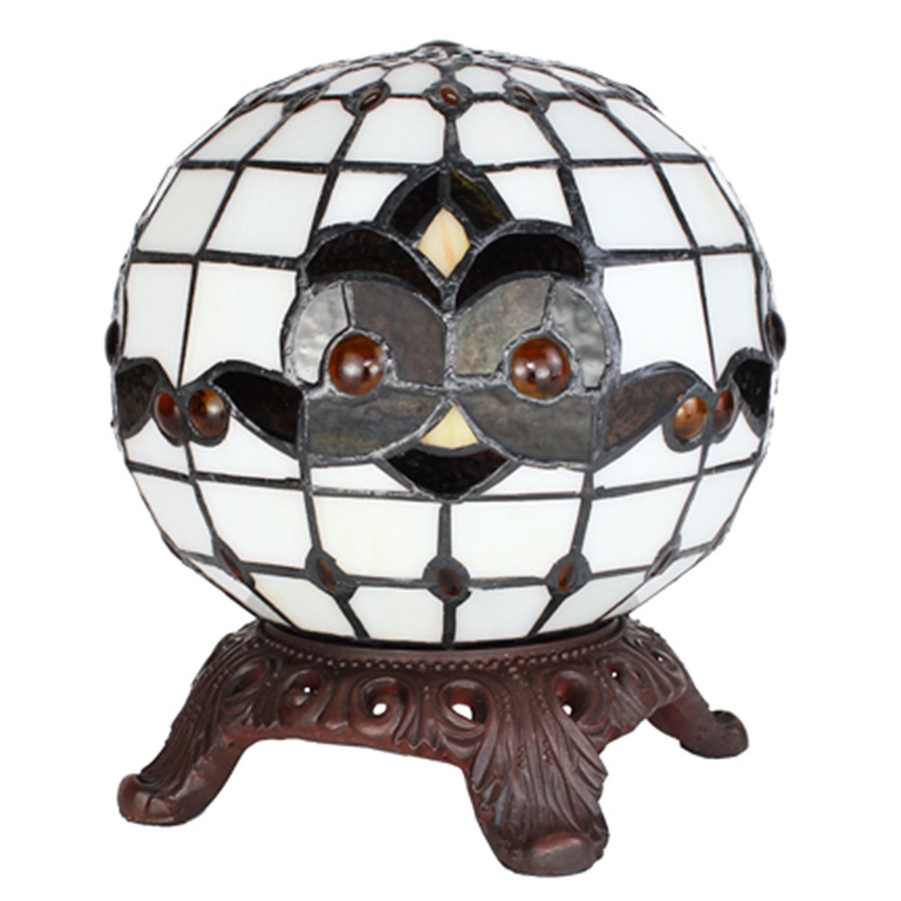 Stolní lampa Tiffany ve tvaru koule Gulia - Ø 20*25 cm E14/max 1*25W