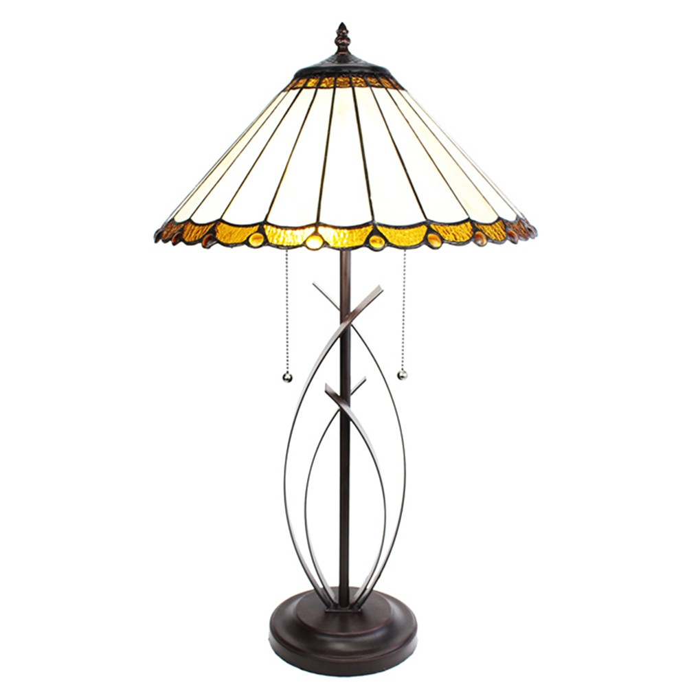 Stolní lampa Tiffany Elegant - 41x69 cm E27/max 2x60W