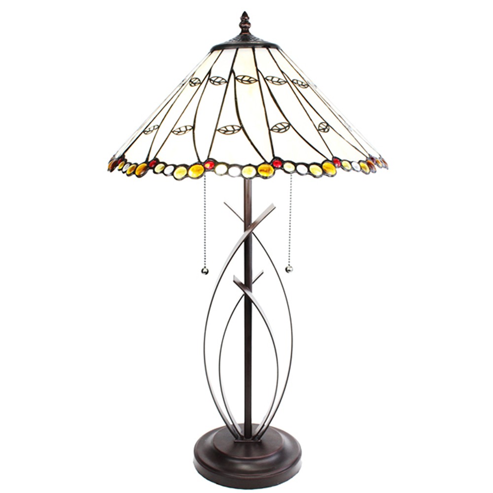 Stolní lampa Tiffany Onea - Ø 41*68 cm E27/max 2*60W Clayre & Eef