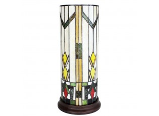 Válcová stolní lampa Tiffany - Ø 18*40 cm E14/max 1*25W