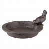 Hnědé litinové pítko/ krmítko pro ptáčky  - 16*18*9 cm Barva: hnědáMateriál: litinaHmotnost: 1,056 kg