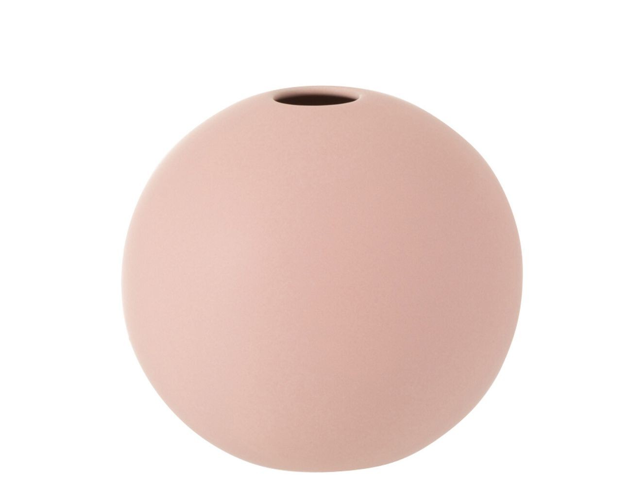 Světle růžová keramická kulatá váza Matt Pink S - 12*12*11,5 cm