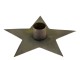 Bronzový antik svícen na úzkou svíčku ve tvaru hvězdy Star - 13*2,5cm