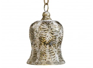 Bronzový antik kovový závěsný zvonek Vire - 14*21 cm