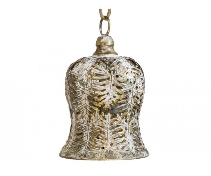Bronzový antik kovový závěsný zvonek Vire - 14*21 cm