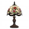 Malá stolní lampa Tiffany s tulipánky Tulip - Ø 18*30 cm E14/max 1*25W Barva: Béžová, červená, hnědáMateriál: opálové sklo / PolyresinHmotnost: 1,134 kg
