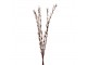 Hnědo-bílá kytice větvičky kočičky - 70 cm (5ks)